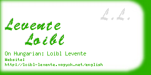 levente loibl business card